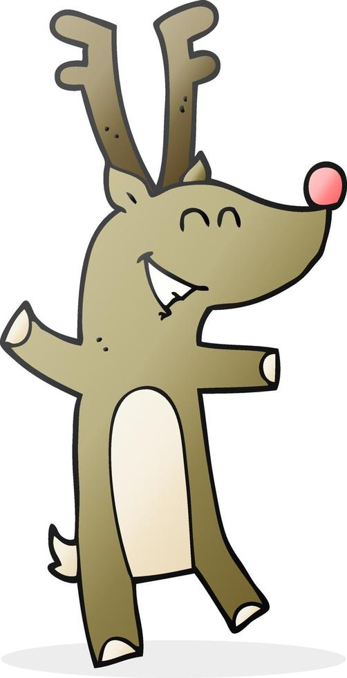 doodle character cartoon reindeer vector