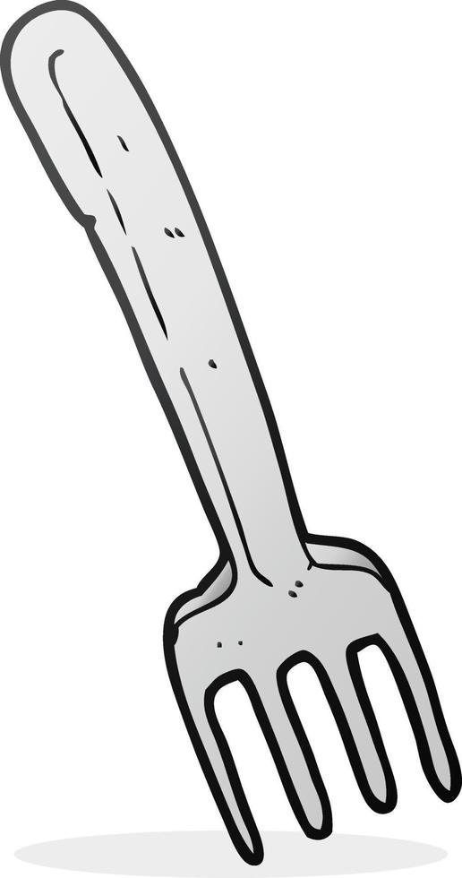 doodle character cartoon fork vector