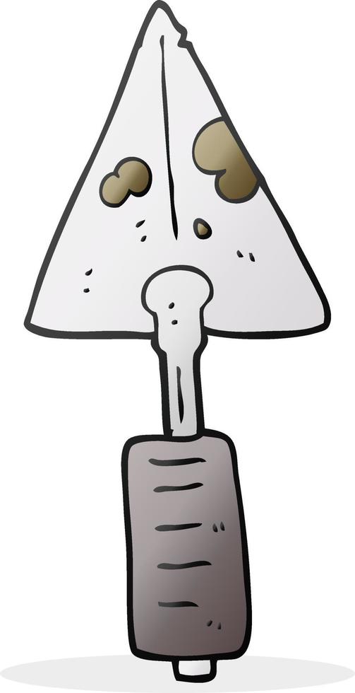 doodle character cartoon trowel vector