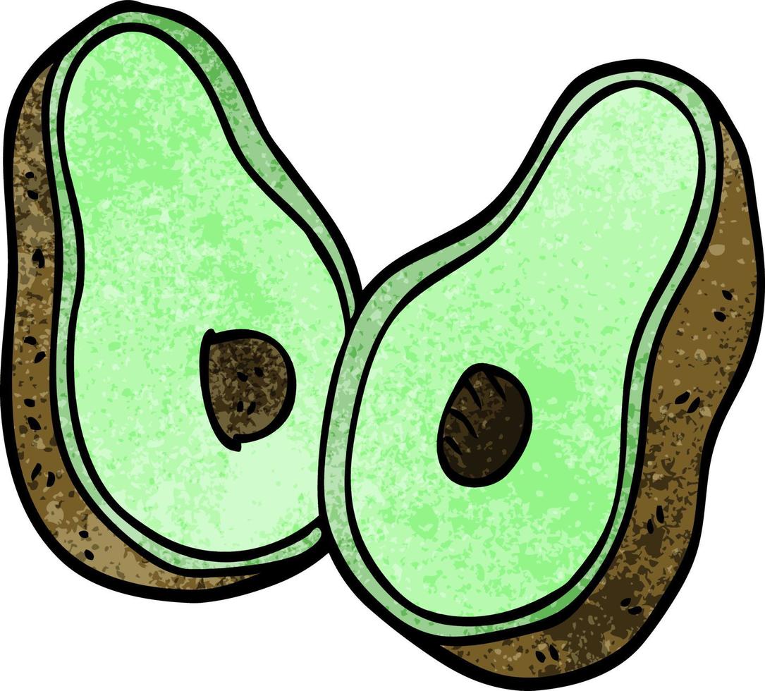 cartoon doodle carton avocado vector