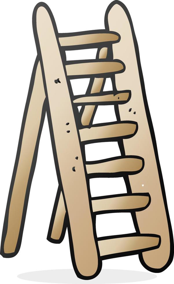 escalera de dibujos animados de carácter garabato vector