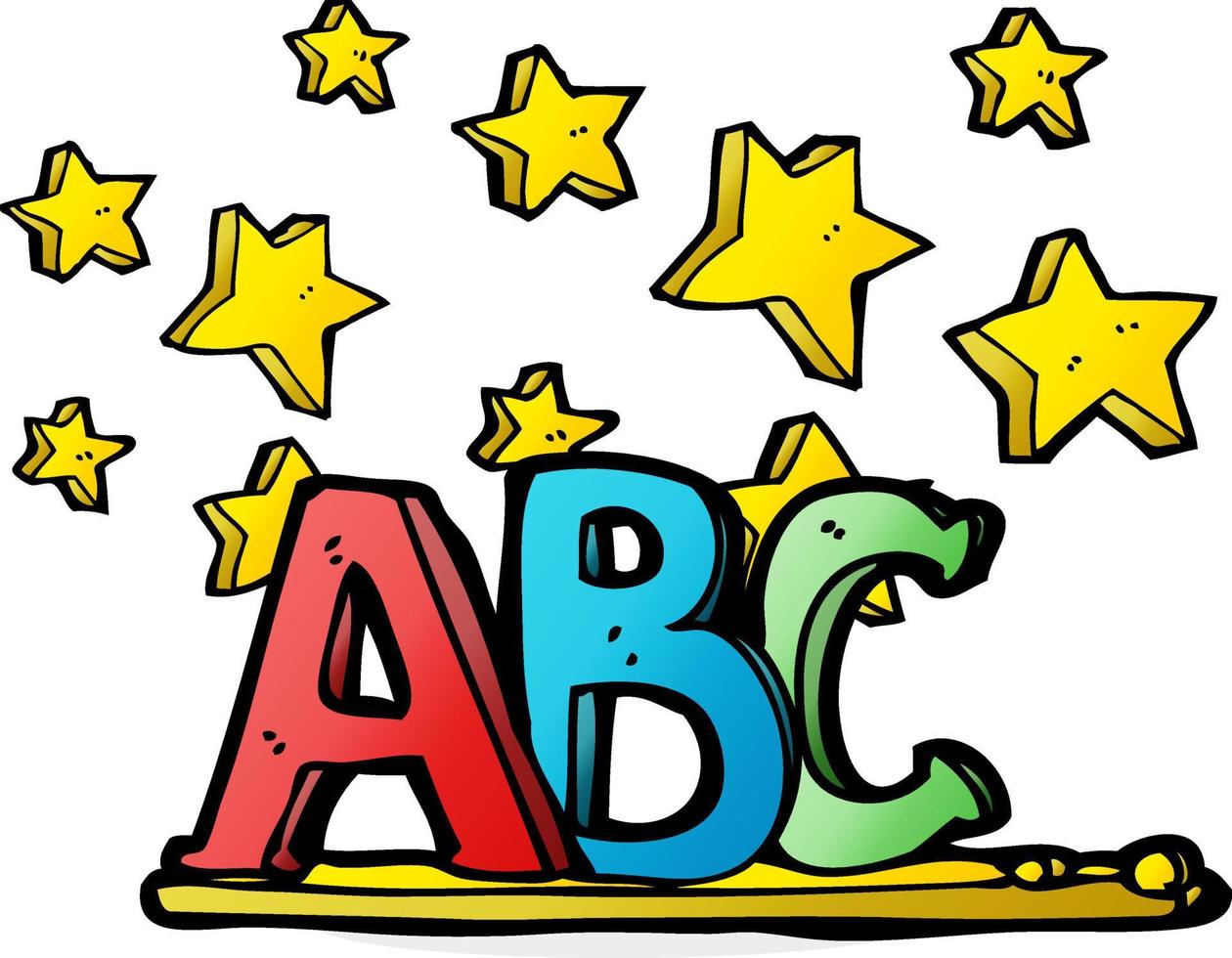 doodle character ABC cartoon vector