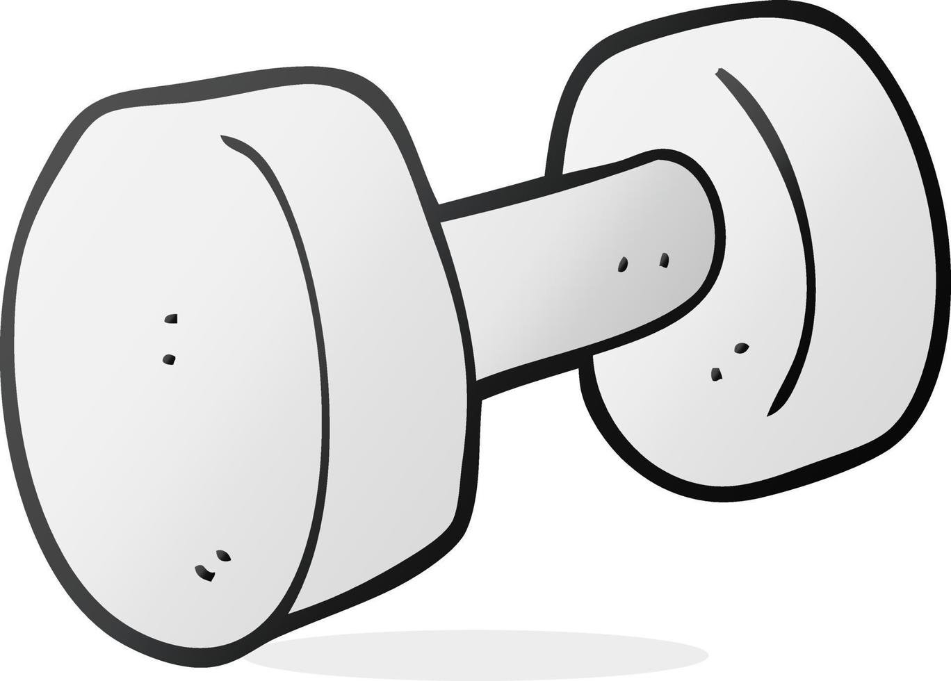 doodle character cartoon dumbbell vector