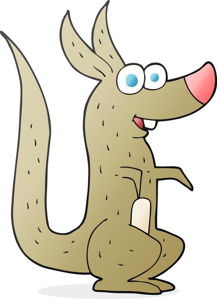 doodle character cartoon kangaroo vector