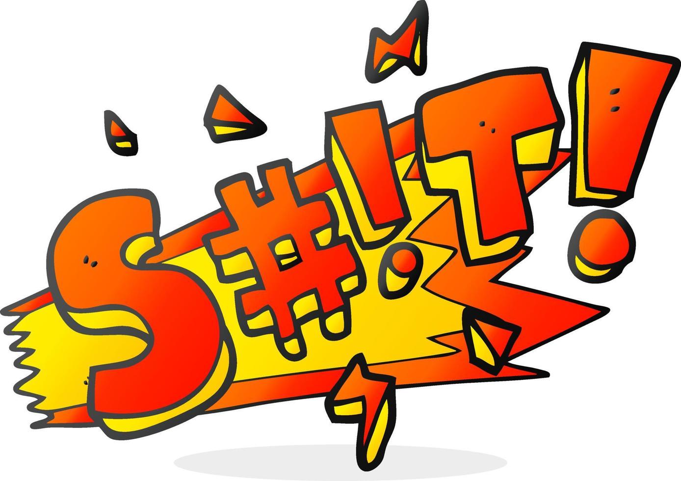 doodle character cartoon swearword vector