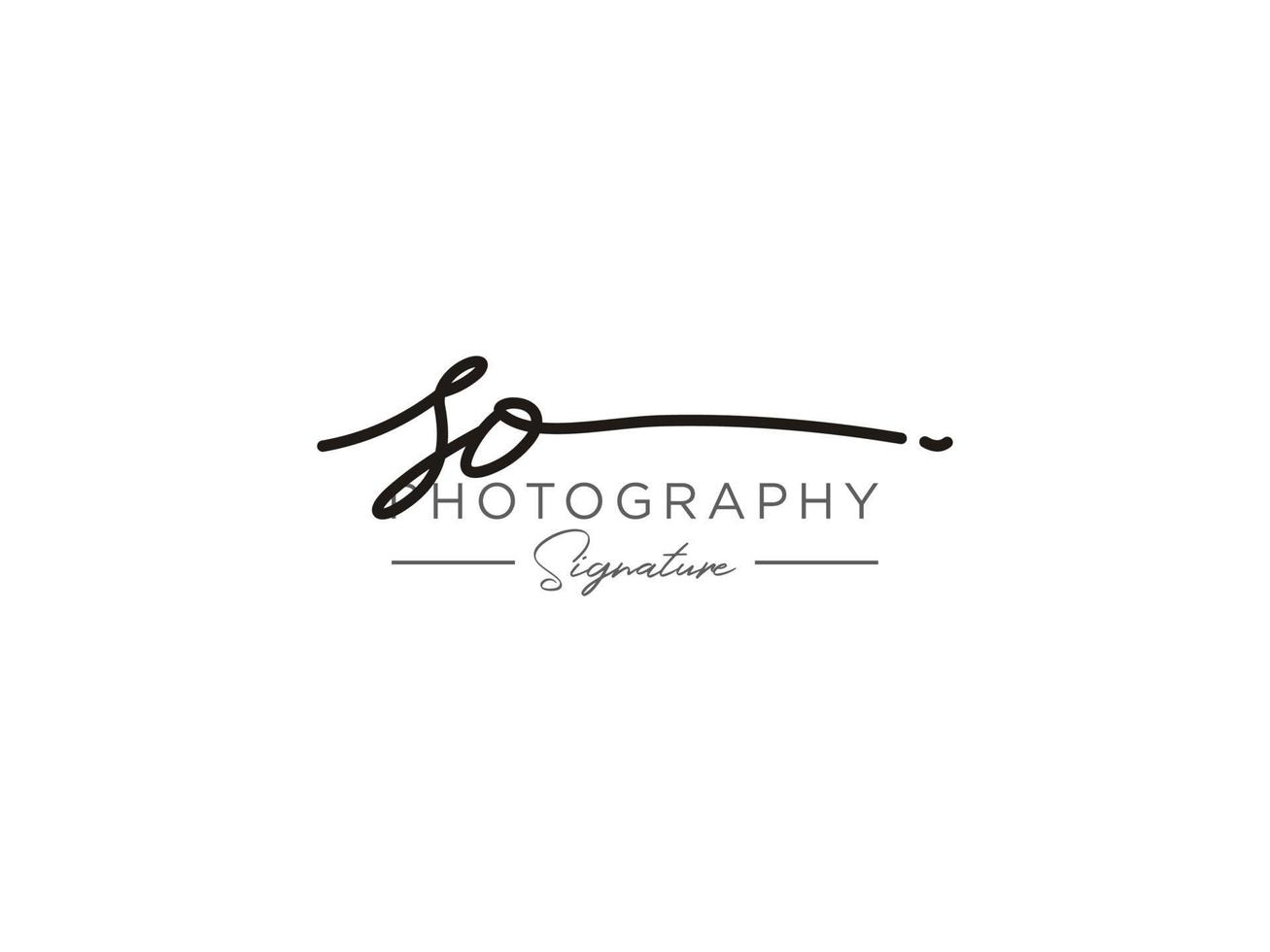 Letter SO Signature Logo Template Vector