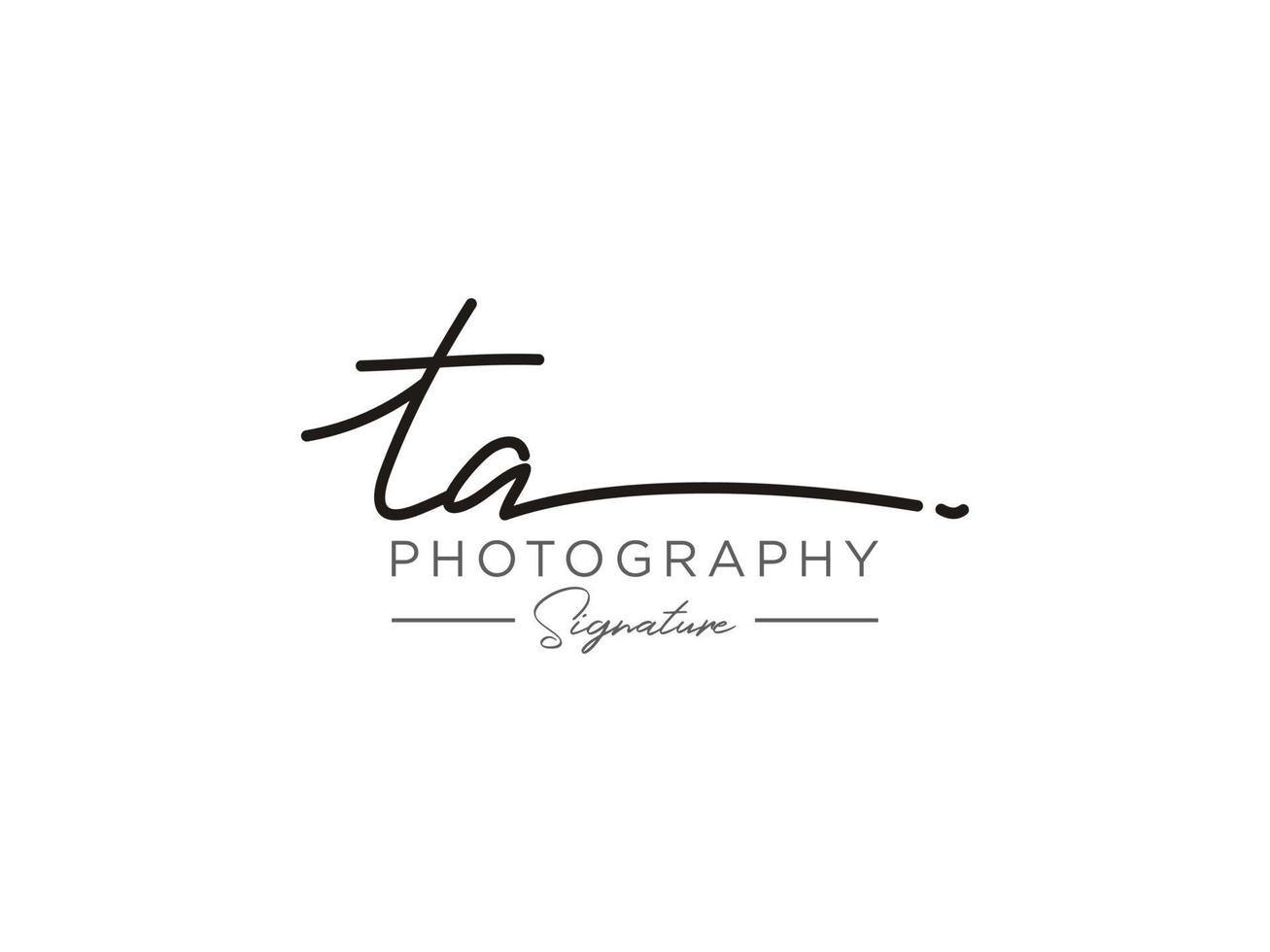 Letter TA Signature Logo Template Vector