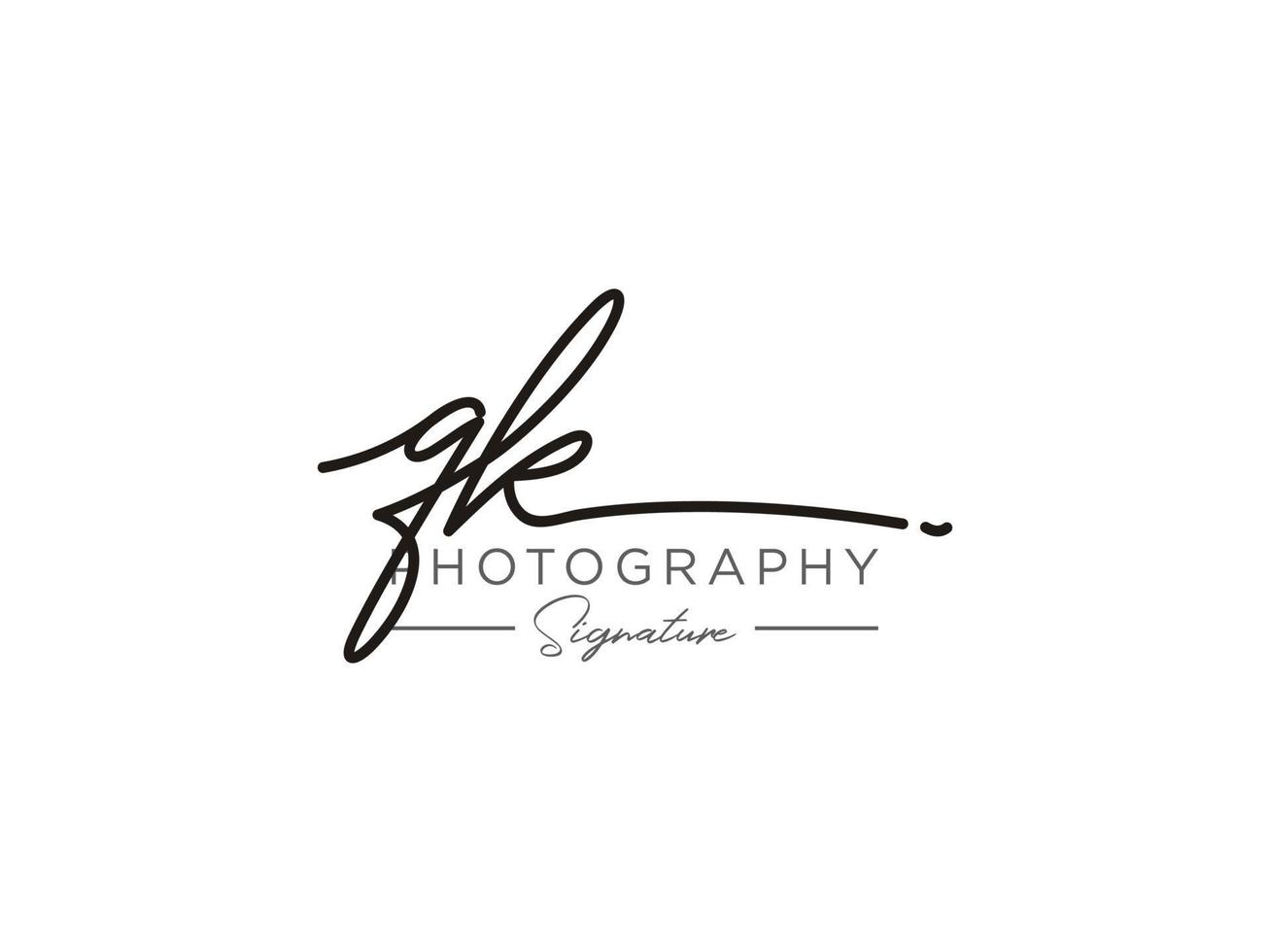 Letter QK Signature Logo Template Vector