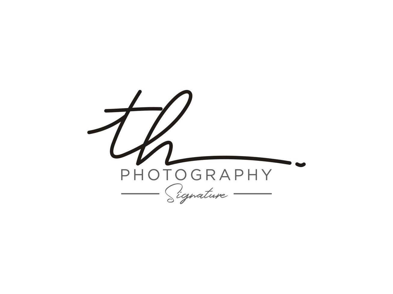 Letter TH Signature Logo Template Vector