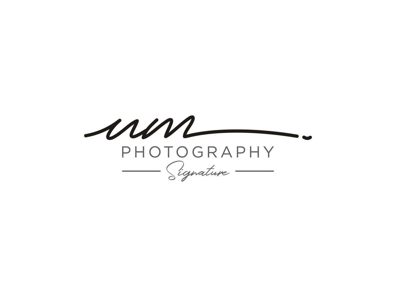 Letter UM Signature Logo Template Vector