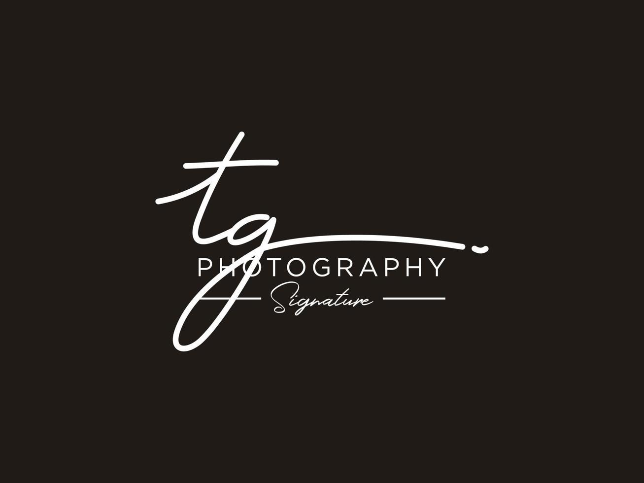 Letter TG Signature Logo Template Vector