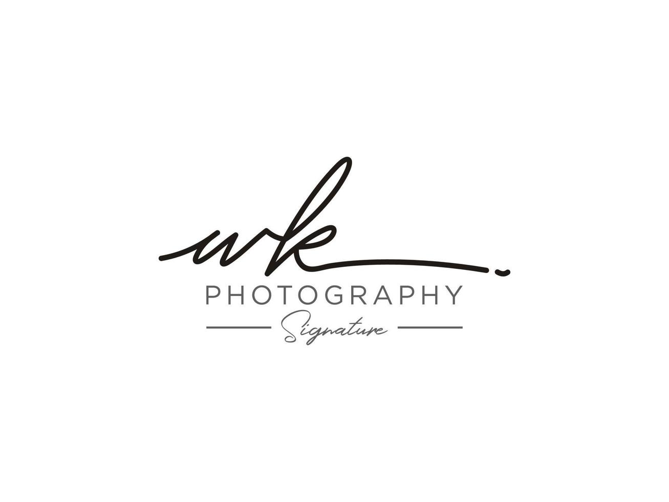 Letter WK Signature Logo Template Vector