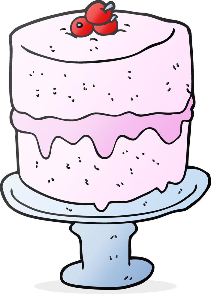 doodle character cartoon cake vector