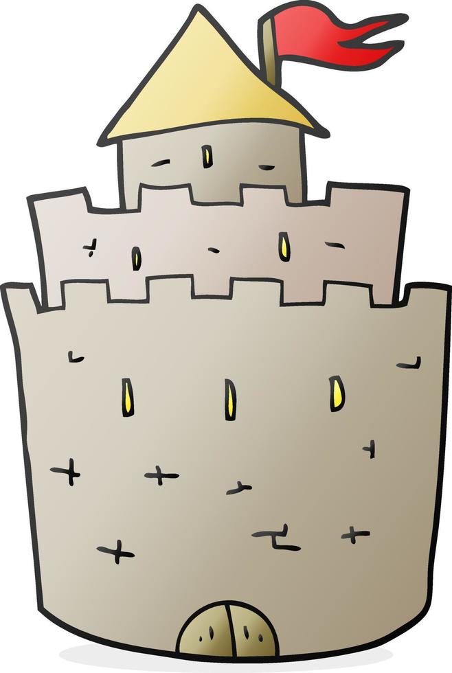 doodle character cartoon castle vector