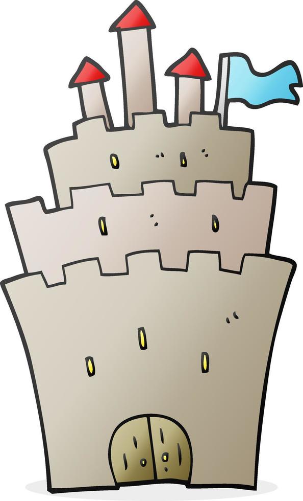 doodle character cartoon castle vector