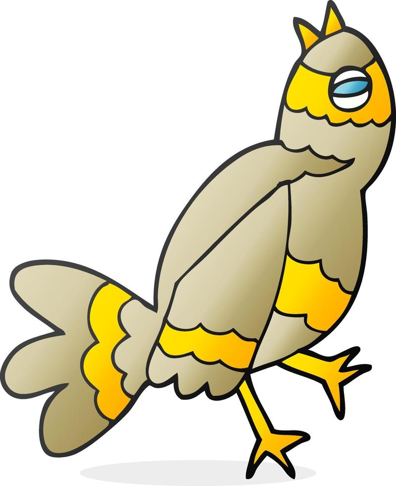 doodle character cartoon bird vector