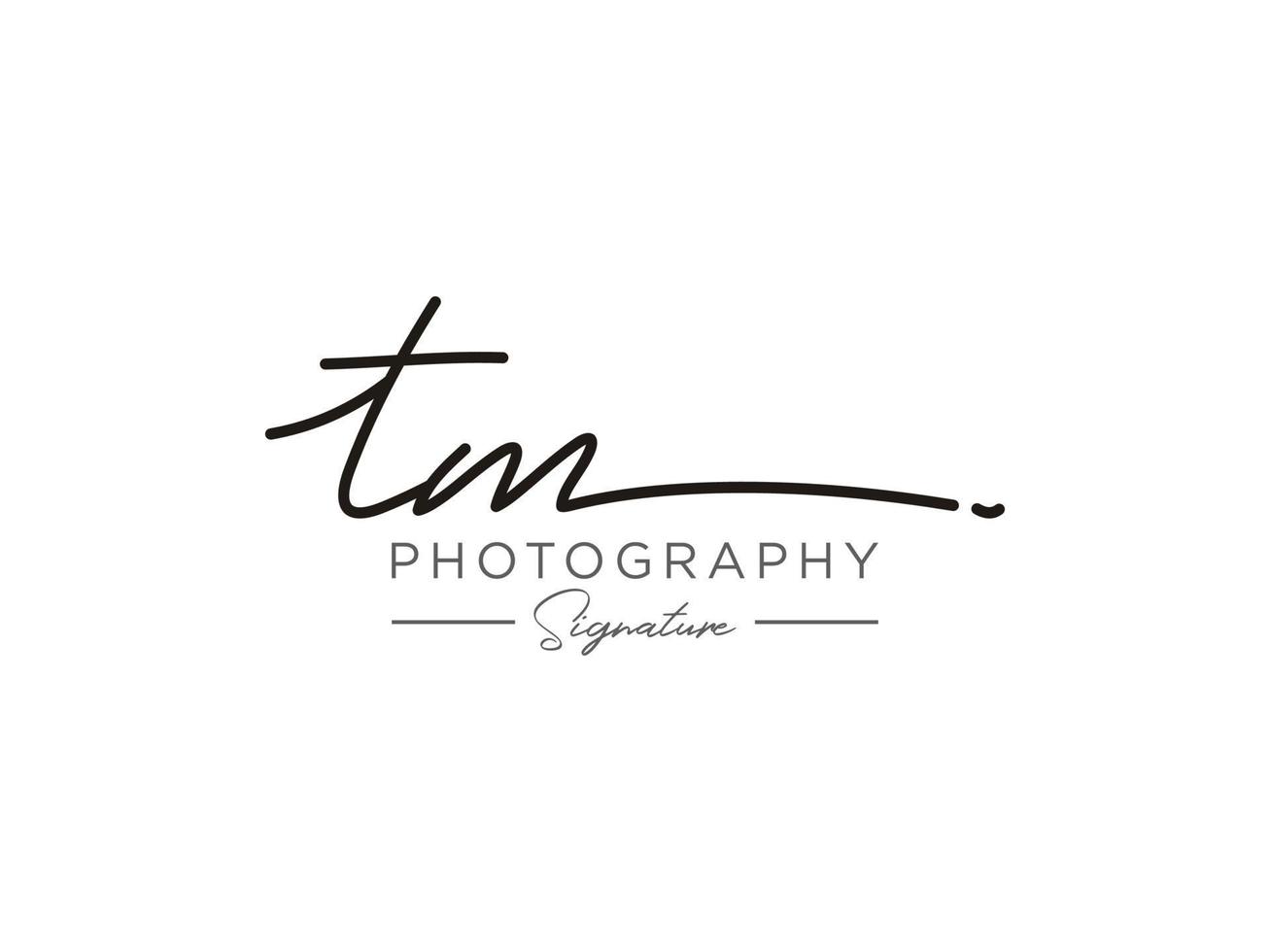Letter TM Signature Logo Template Vector