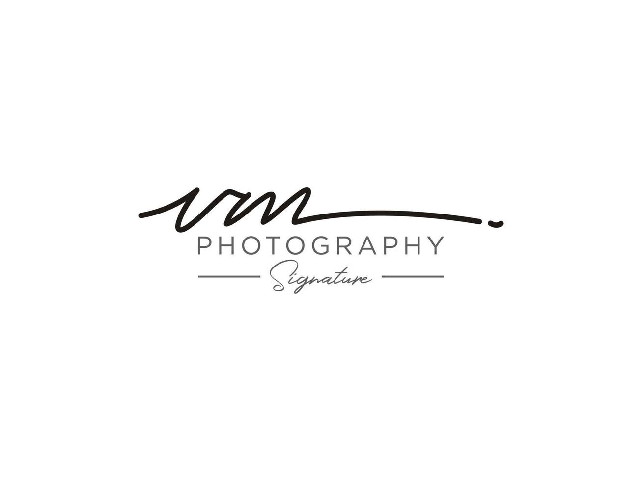 Letter VM Signature Logo Template Vector