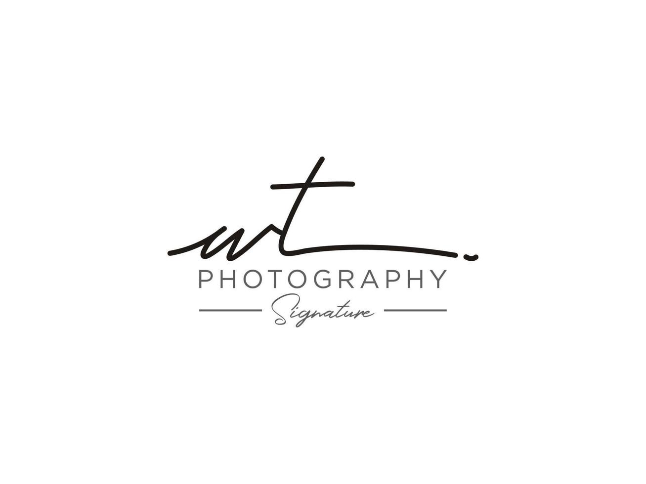 Letter WT Signature Logo Template Vector