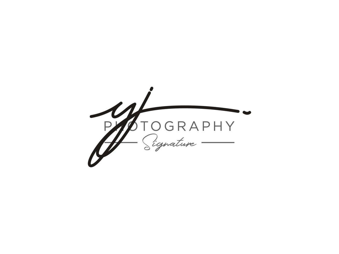 Letter YJ Signature Logo Template Vector