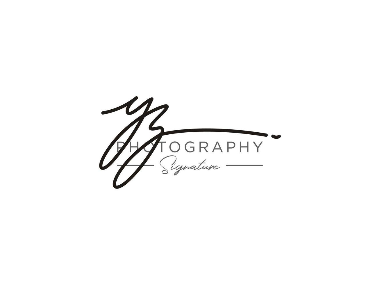 vector de plantilla de logotipo de firma de letra yz