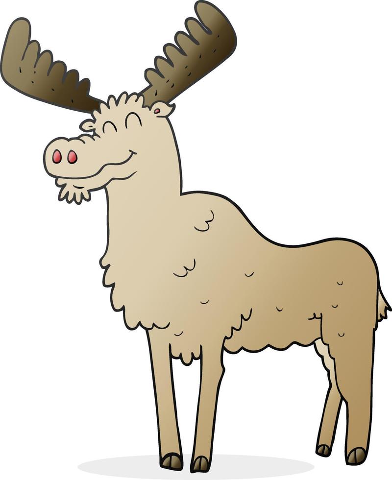 doodle character cartoon moose vector