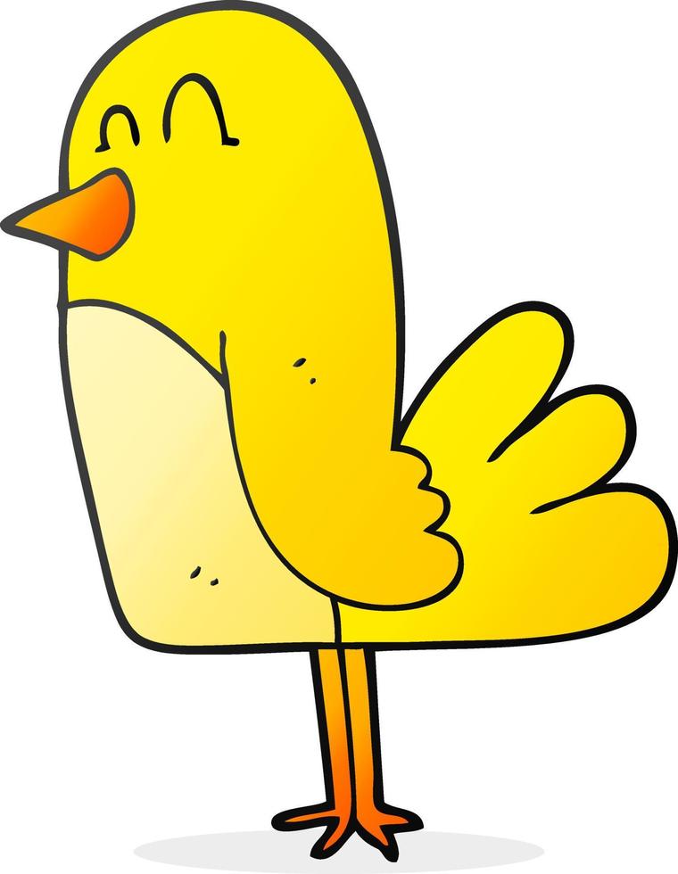 doodle character cartoon bird vector