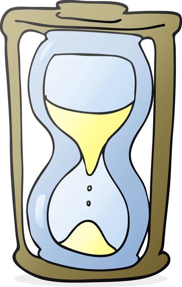 doodle character cartoon hourglass vector