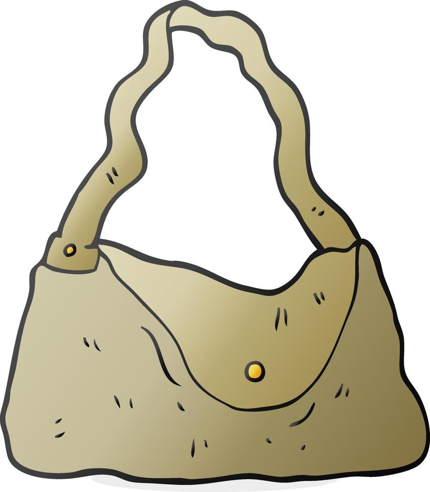 bolso de dibujos animados de carácter garabato vector