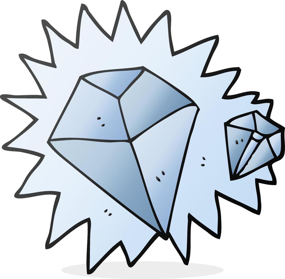 doodle character cartoon diamonds vector