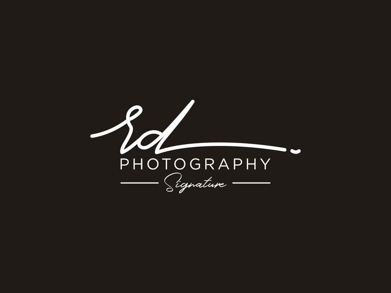 Letter RD Signature Logo Template Vector