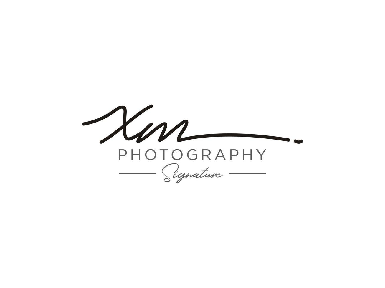 Letter XM Signature Logo Template Vector