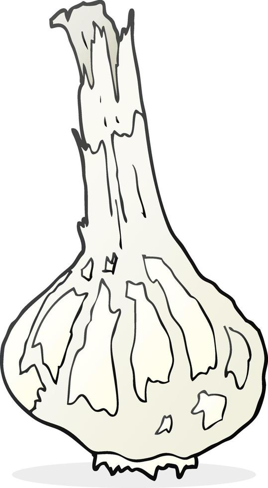 doodle character cartoon garlic vector