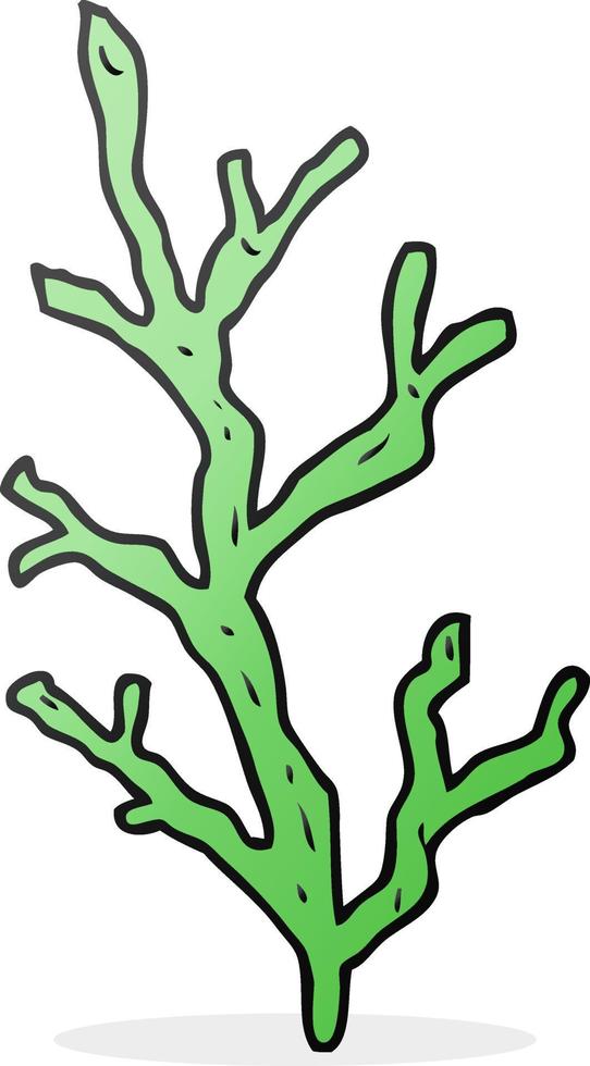 doodle character cartoon seaweed vector