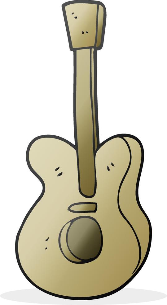 doodle character cartoon guitar vector