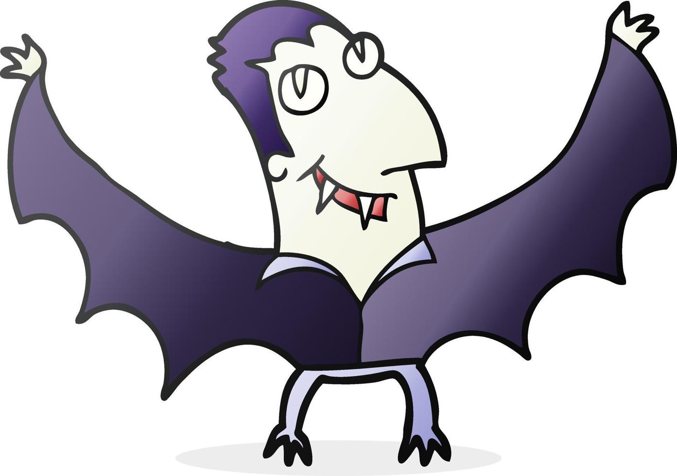 doodle character cartoon vampire vector