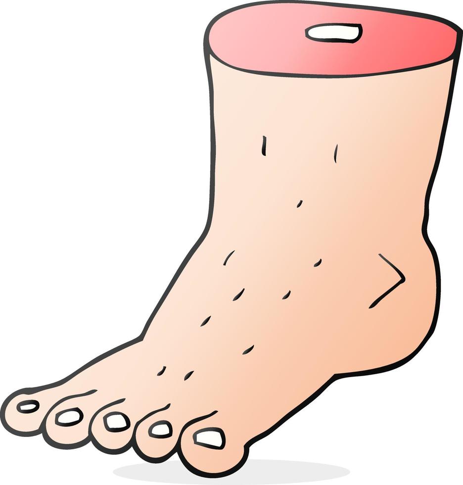 doodle character cartoon foot vector