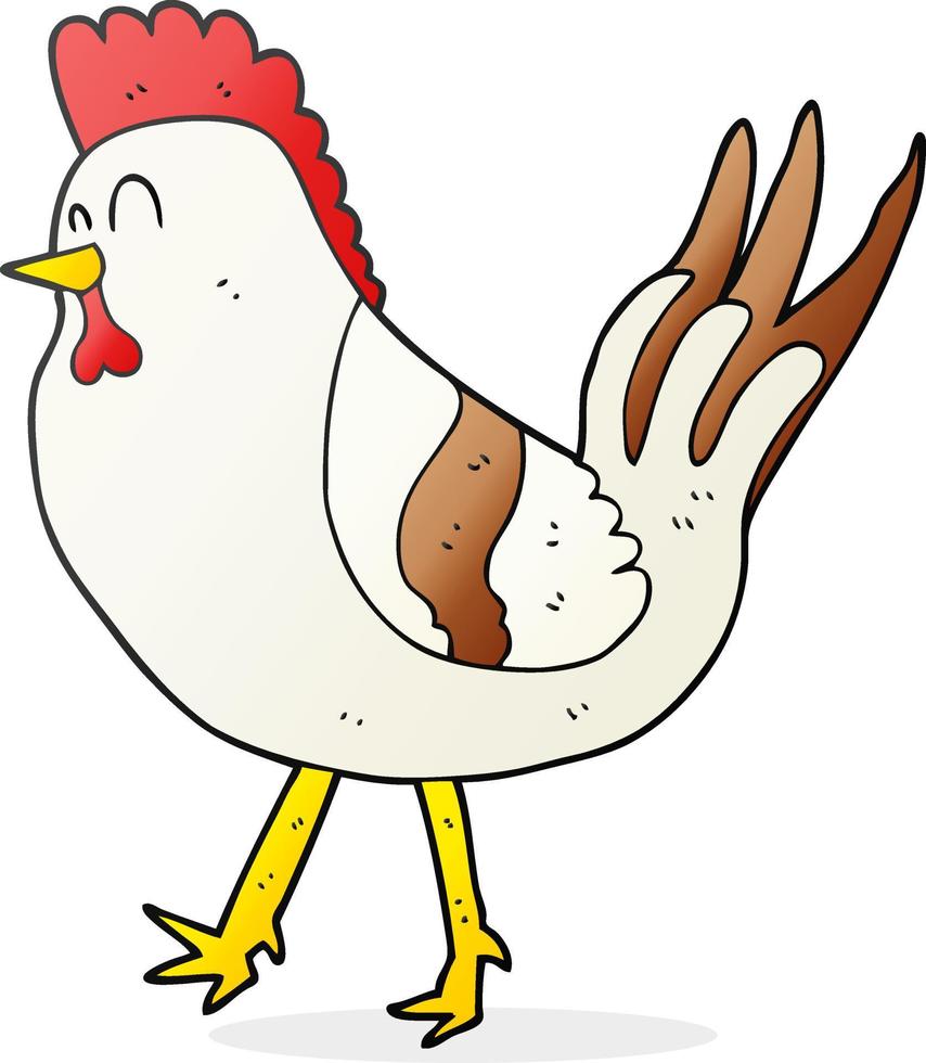 doodle character cartoon chicken vector