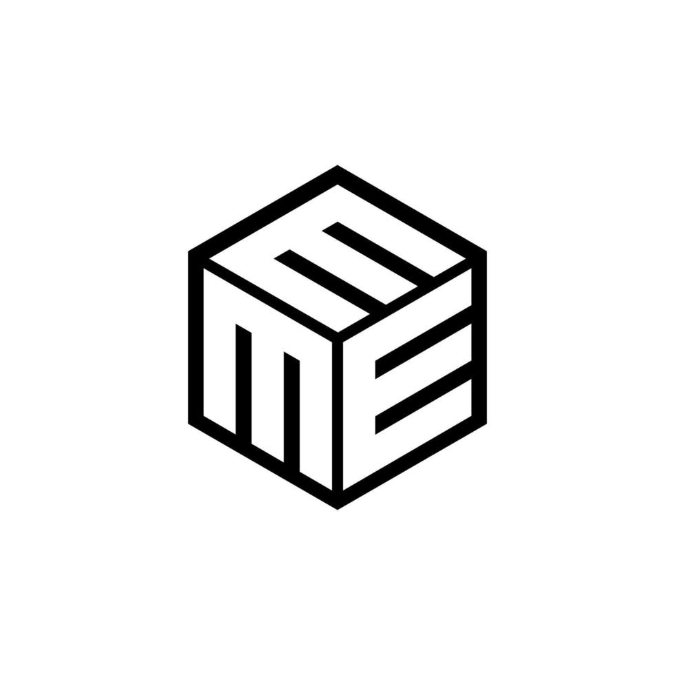 MEM letter logo design with white background in illustrator. Vector logo, calligraphy designs for logo, Poster, Invitation, etc.
