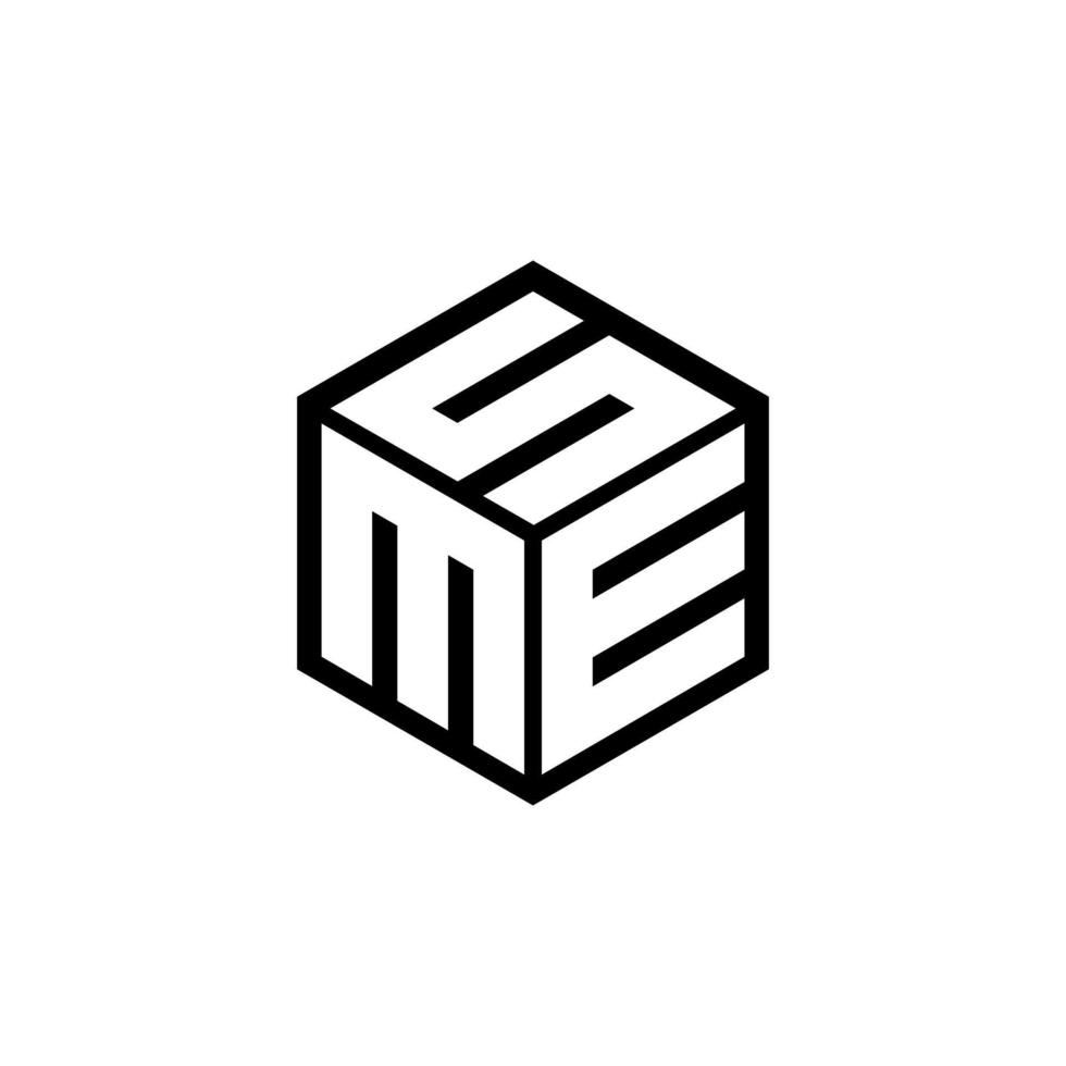 MES letter logo design with white background in illustrator. Vector logo, calligraphy designs for logo, Poster, Invitation, etc.