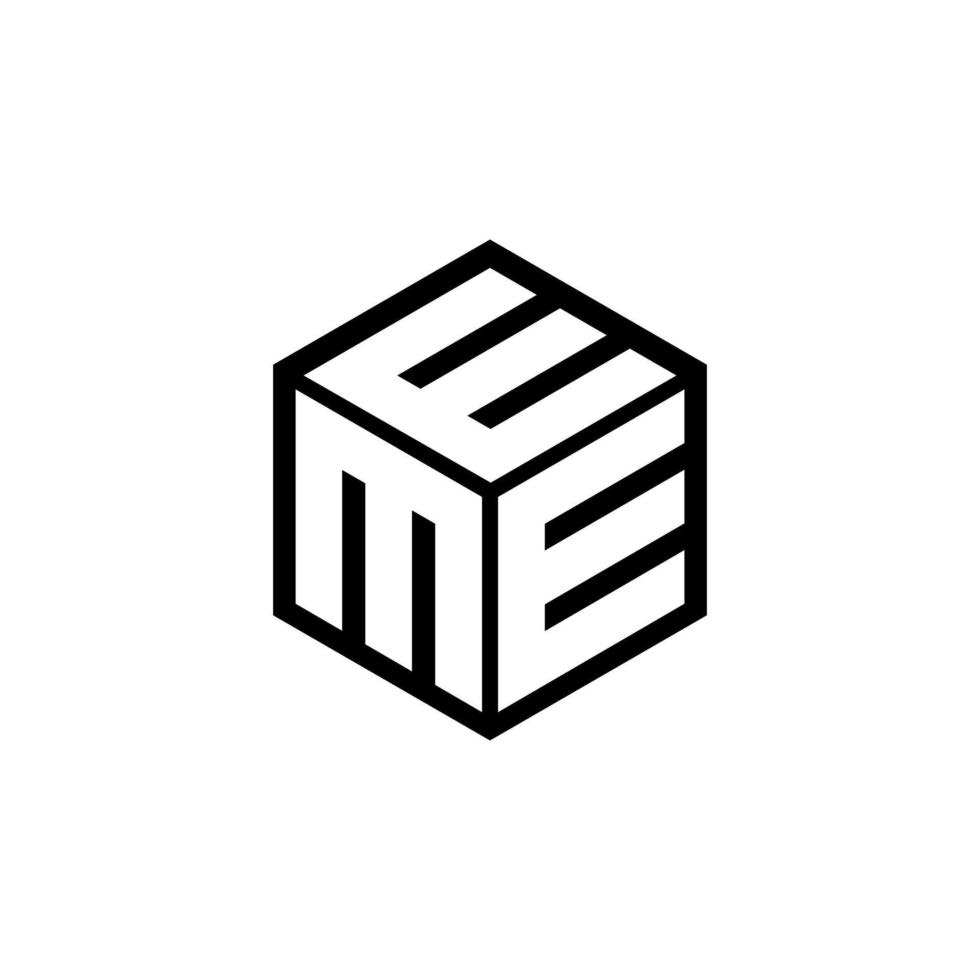 MEE letter logo design with white background in illustrator. Vector
