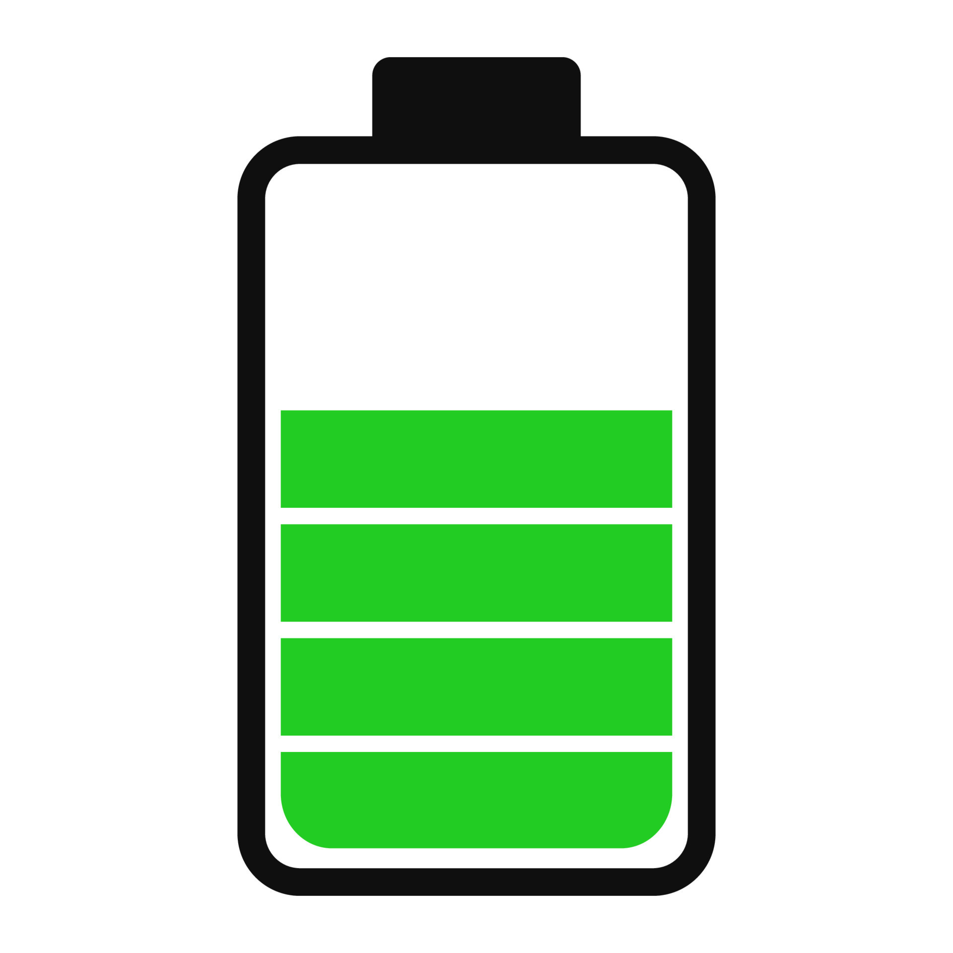 Battery charge status . Icon phone battery energy levels and power