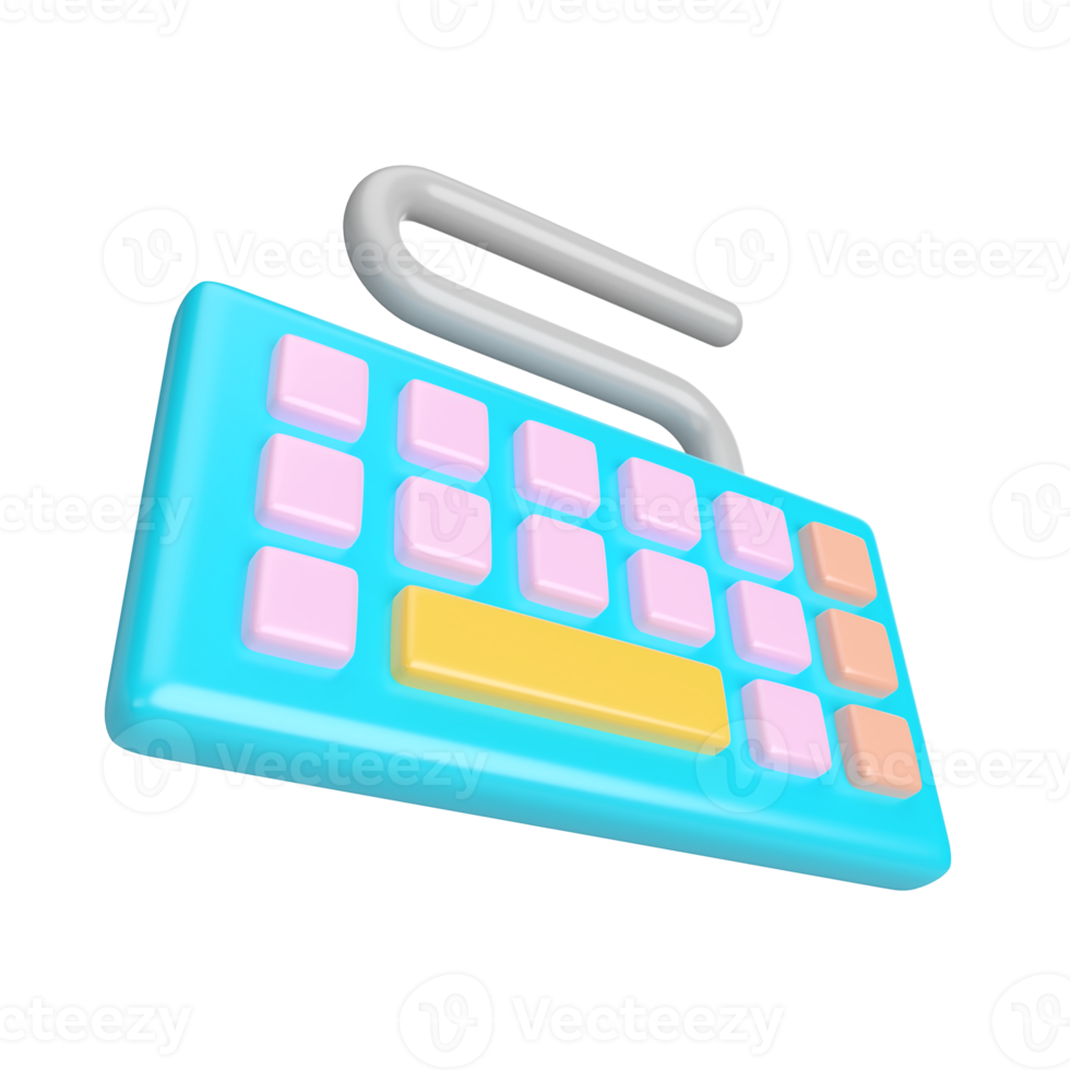 Keyboard 3D Illustration Icon png