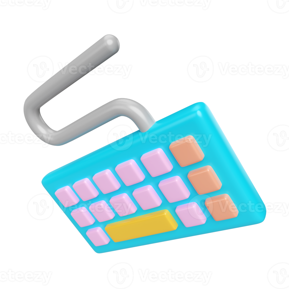 Keyboard 3D Illustration Icon png