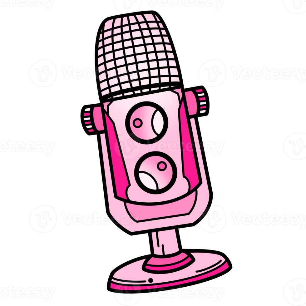 The pink microphone png