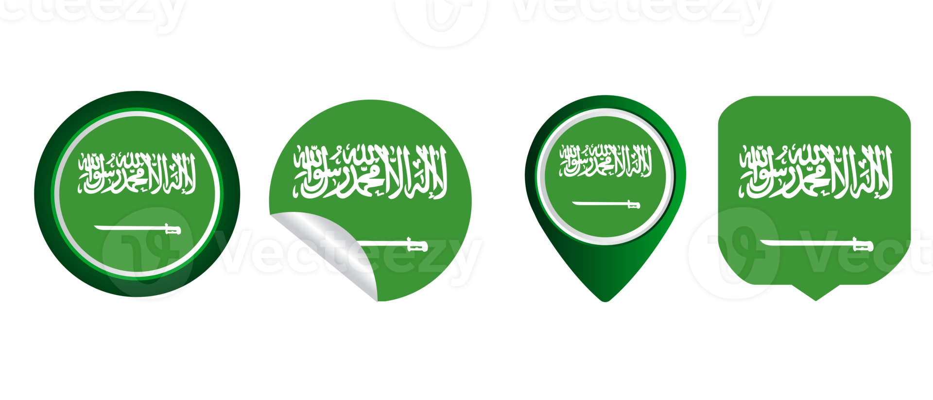 saudi-arabien flagge flache symbol symbol illustration png