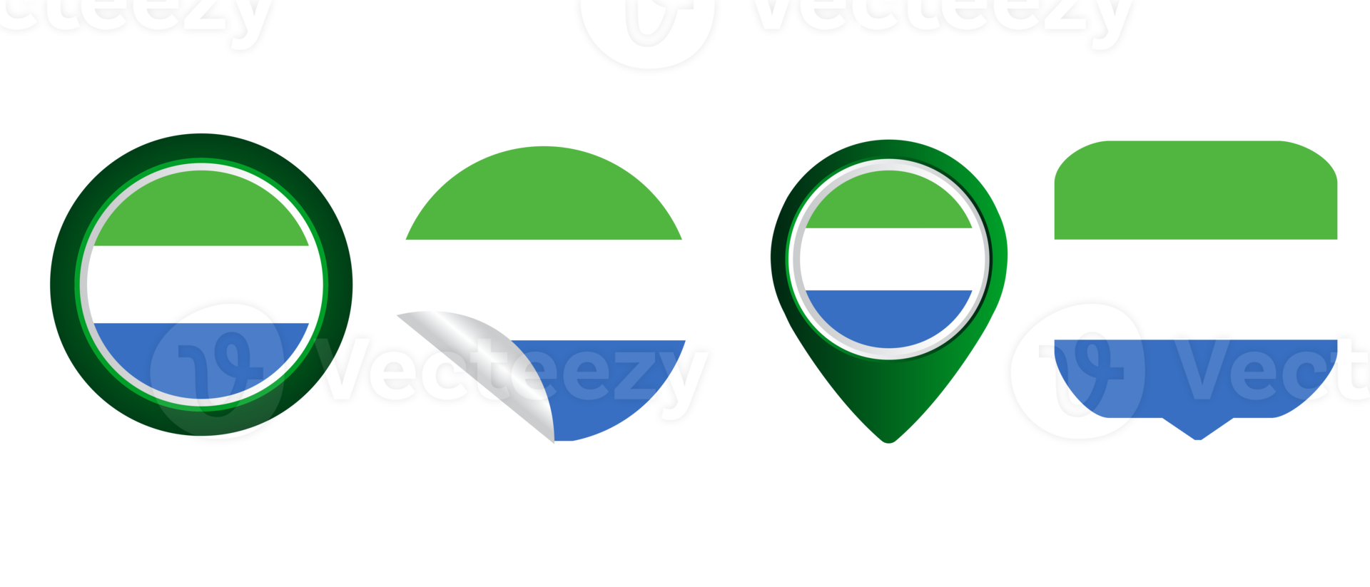 Sierra Leone flag flat icon symbol illustration png