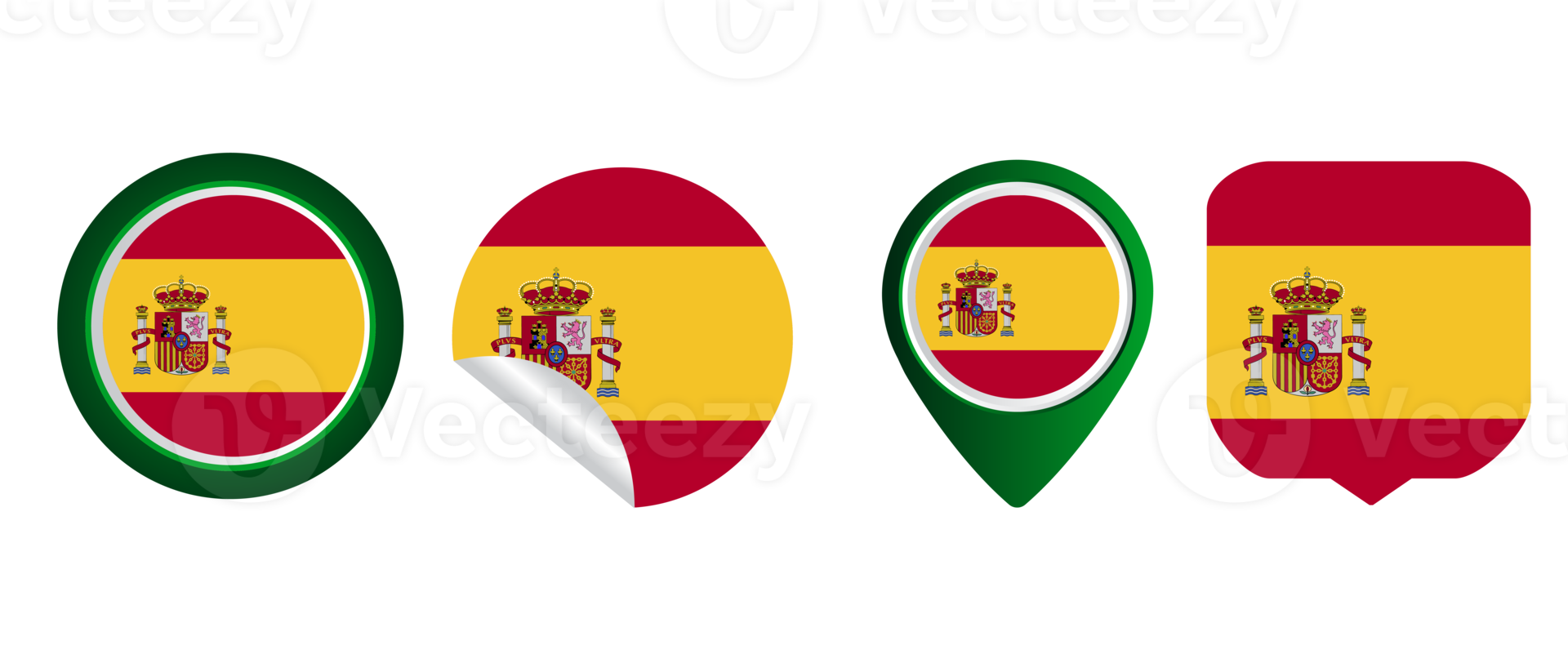 ilustración de símbolo de icono plano de bandera de españa png