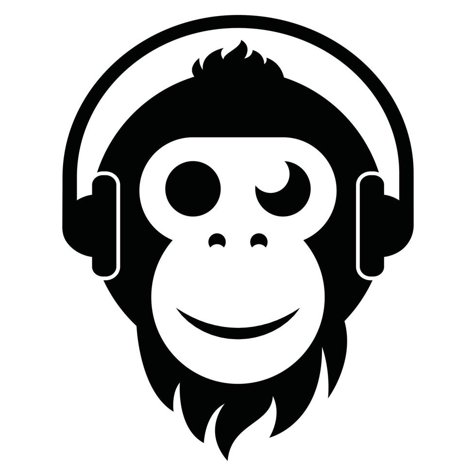 Monkey vector logo design. Cute monkey logo vector design.