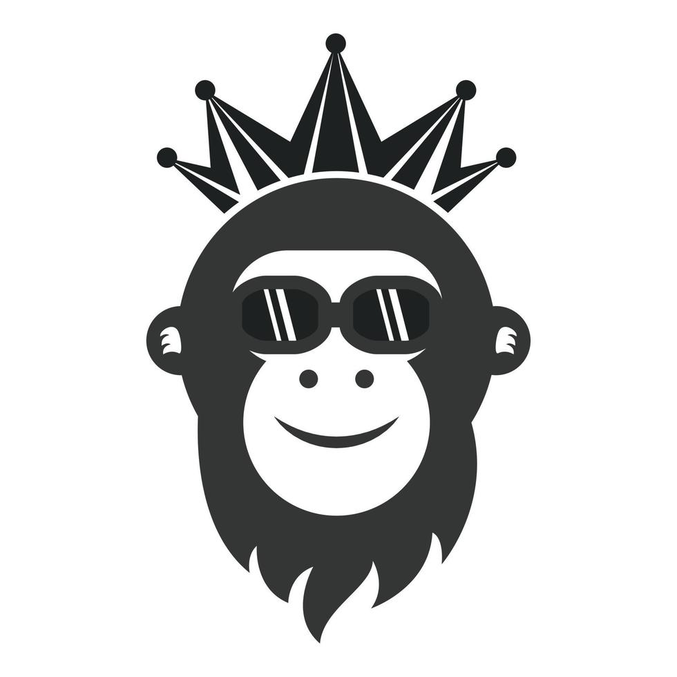 Monkey vector logo design. Cute monkey logo vector design.